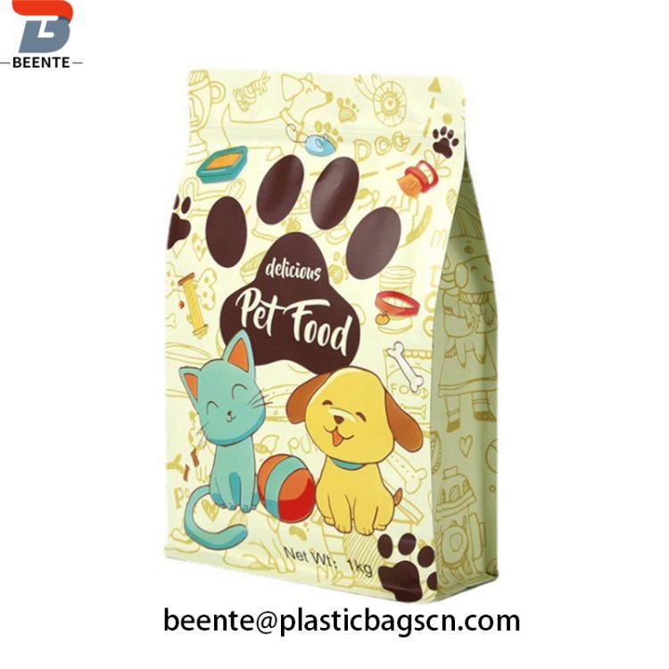 Bolsa de comida para mascotas Bolsa de pie de papel de aluminio